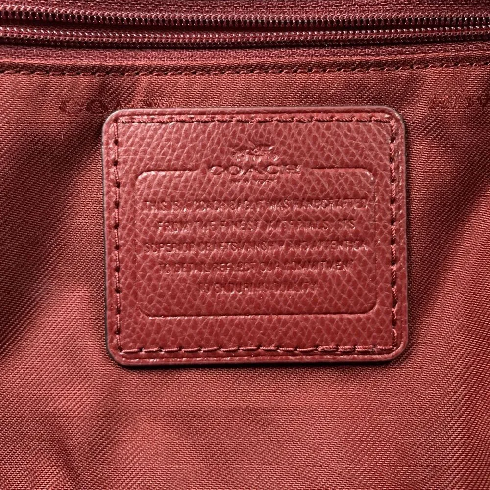 Coach red leather